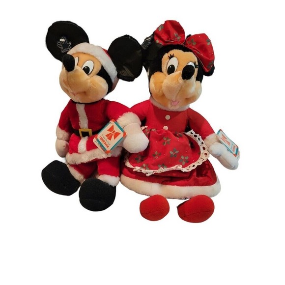 Applause Other - Vtg Disney MR & MRS CLAUS Minnie & Mickey Mouse 16" Christmas Plush by Applause
